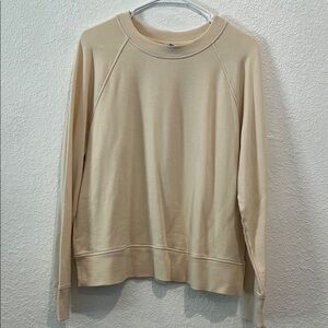 A New Day Beige Crewneck Top